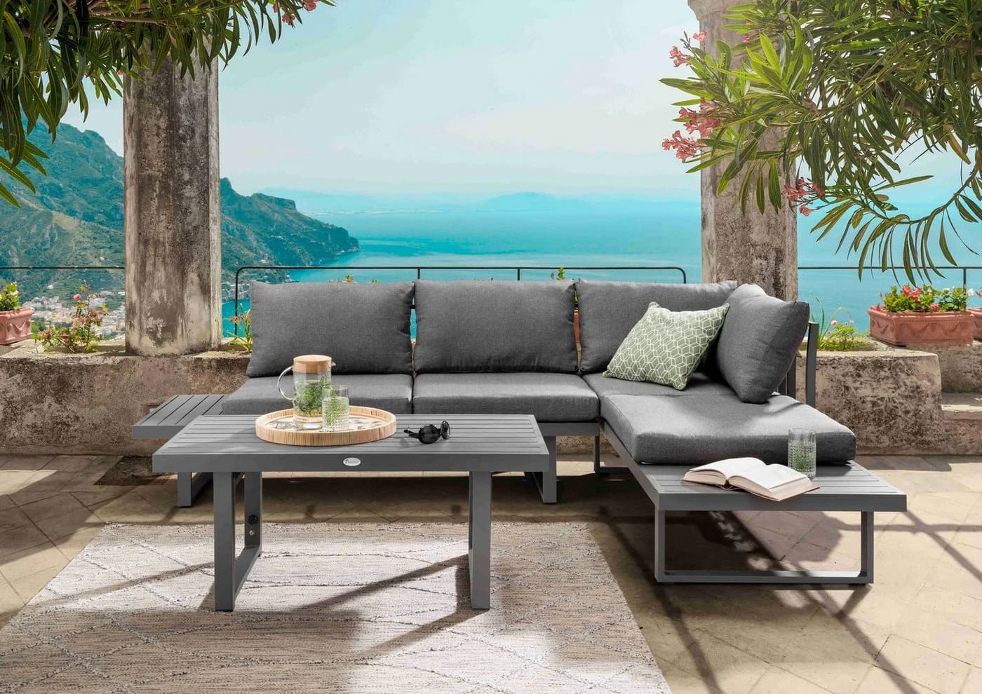 Gartenlounge-Set DESTINY SEA POINT 15-tlg. Grau Aluminium - Bild 2