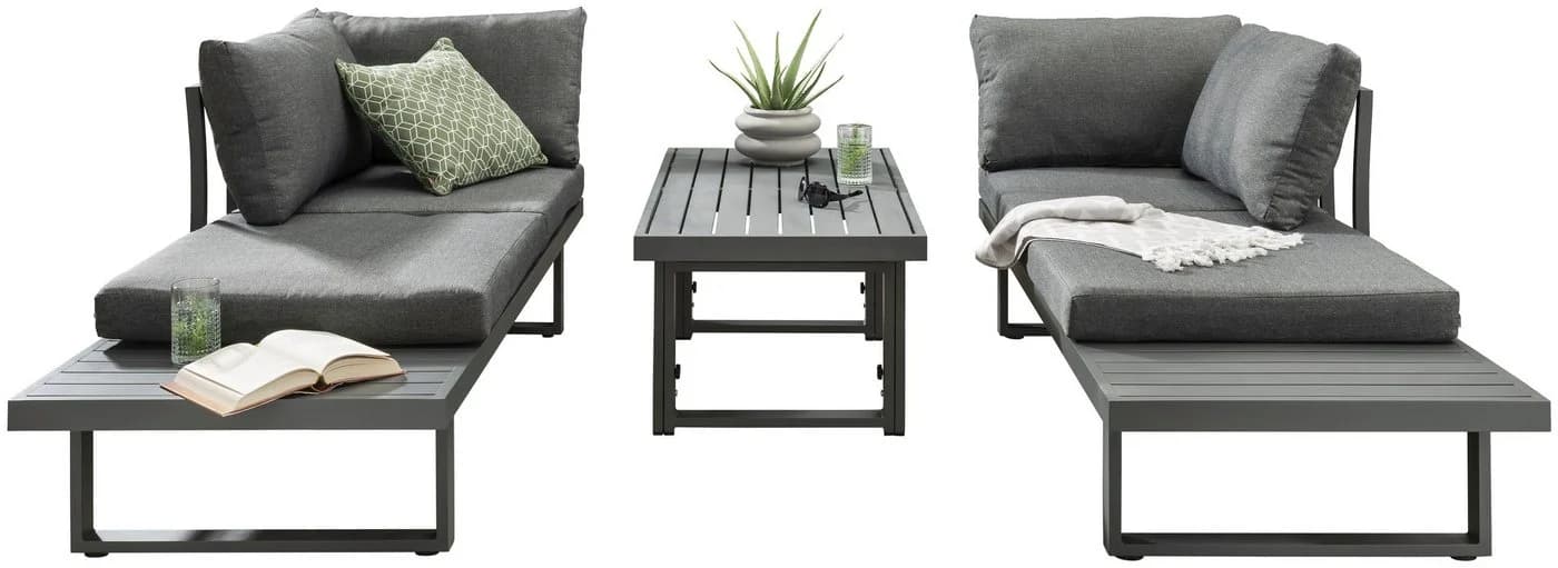 Gartenlounge-Set DESTINY SEA POINT 15-tlg. Grau Aluminium - Bild 5