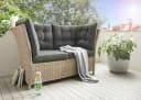 DESTINY Gartenlounge-Bank Palma Beige Polyrattan 2er Bank Bild 2
