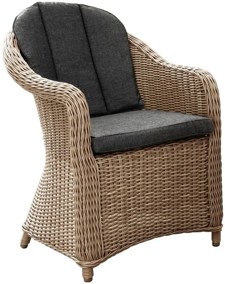 Gartensessel DESTINY MALAGA Beige Polyrattan mit Kissen - Bild 2