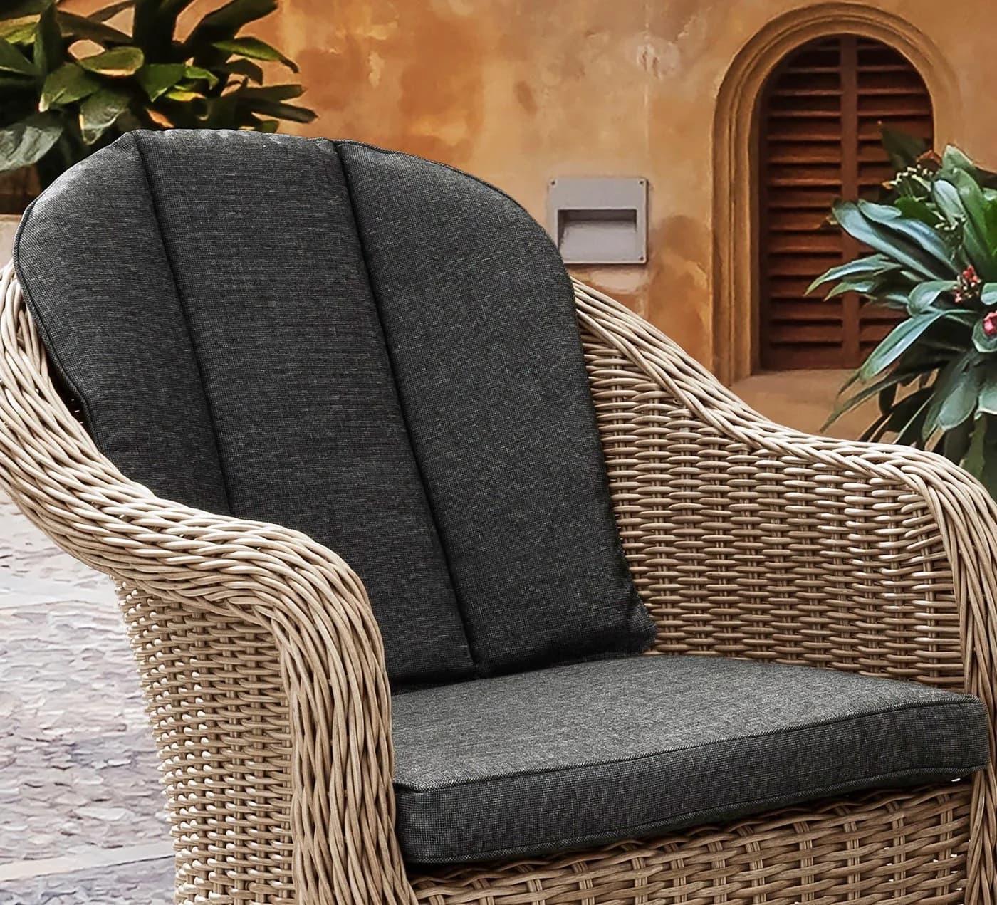 Gartensessel DESTINY MALAGA Beige Polyrattan mit Kissen - Bild 3