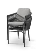 Destiny Gartensessel LUCCA Grau Aluminium Polyester Stapelbar Bild 1