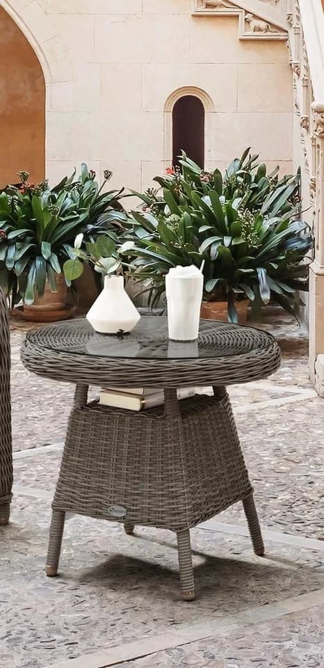Destiny Gartentisch MALAGA Grau Aluminium Polyrattan - Bild 2