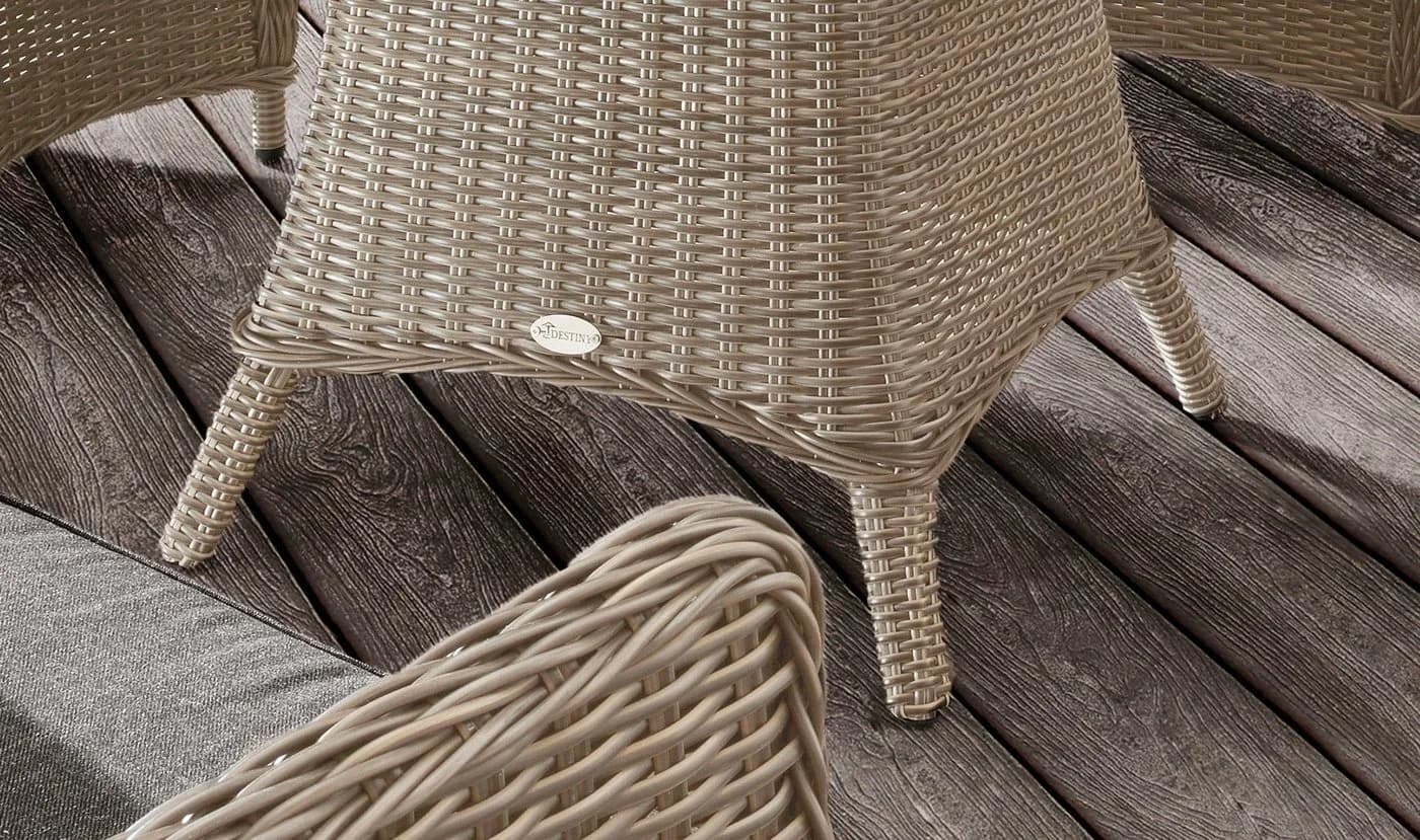 Destiny Garten-Essgruppe CASA LUNA 13-tlg. 4x Sessel 1x Tisch Polyrattan - Bild 4