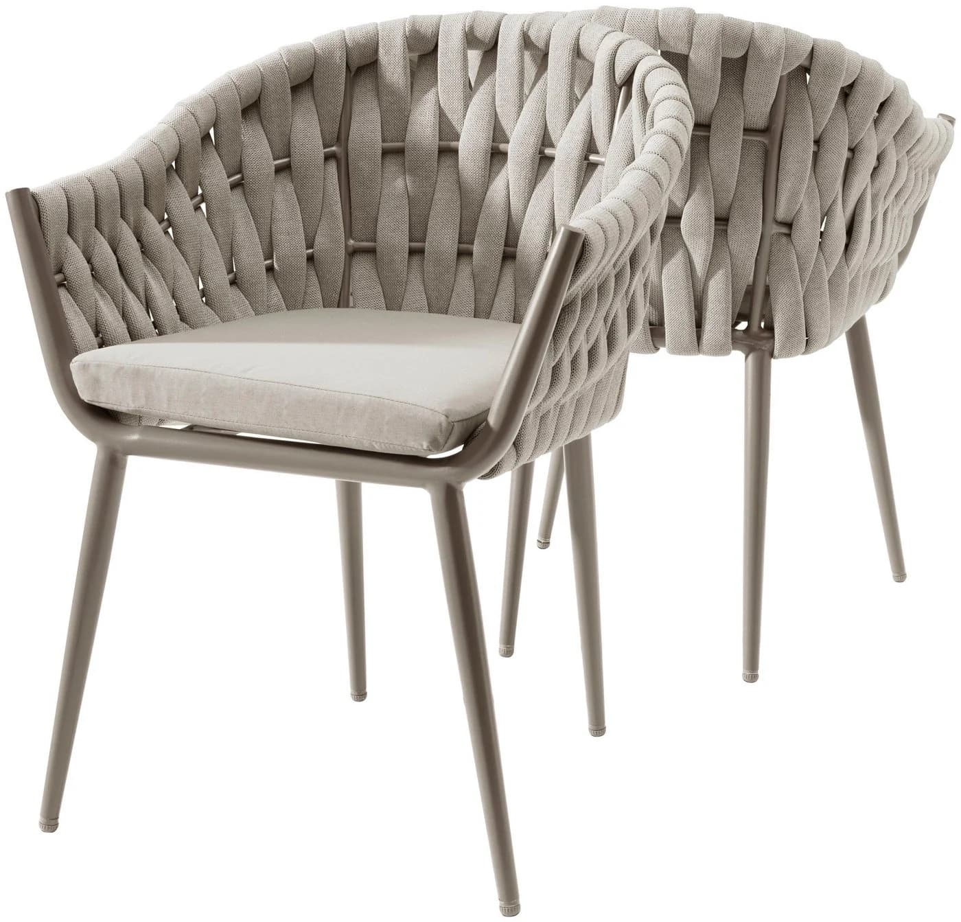 Destiny MOLINO Gartensessel Grau Taupe Aluminium Stapelbar