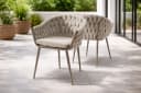 Destiny MOLINO Gartensessel Grau Taupe Aluminium Stapelbar Bild 2