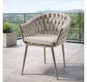 Destiny MOLINO Gartensessel Grau Taupe Aluminium Stapelbar Bild 5