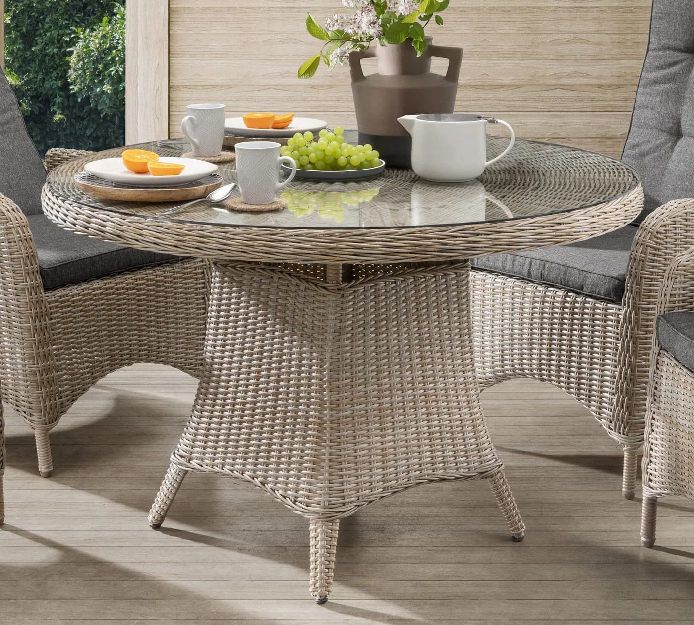Destiny Garten-Essgruppe PALMA LUNA 5-tlg. Aluminium Polyrattan