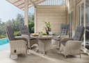 Destiny Garten-Essgruppe PALMA LUNA 5-tlg. Aluminium Polyrattan Bild 2