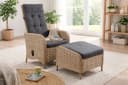 PALMA CASA Gartensessel Set 2 St. Natur Meliert Hochlehner Bild 1