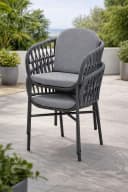 Destiny Gartensessel COMO 2er Set stapelbar anthrazit grau Bild 1