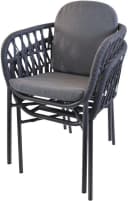 Destiny Gartensessel COMO 2er Set stapelbar anthrazit grau Bild 2