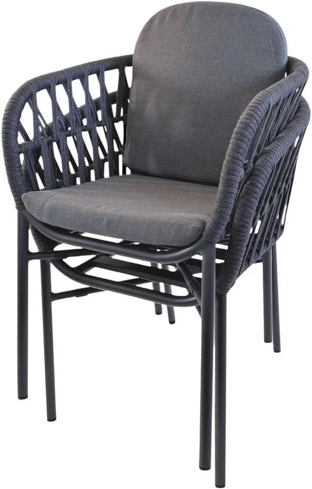 Destiny Gartensessel COMO 2er Set stapelbar anthrazit grau - Bild 2