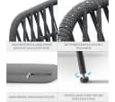 Destiny Gartensessel COMO 2er Set stapelbar anthrazit grau Bild 3