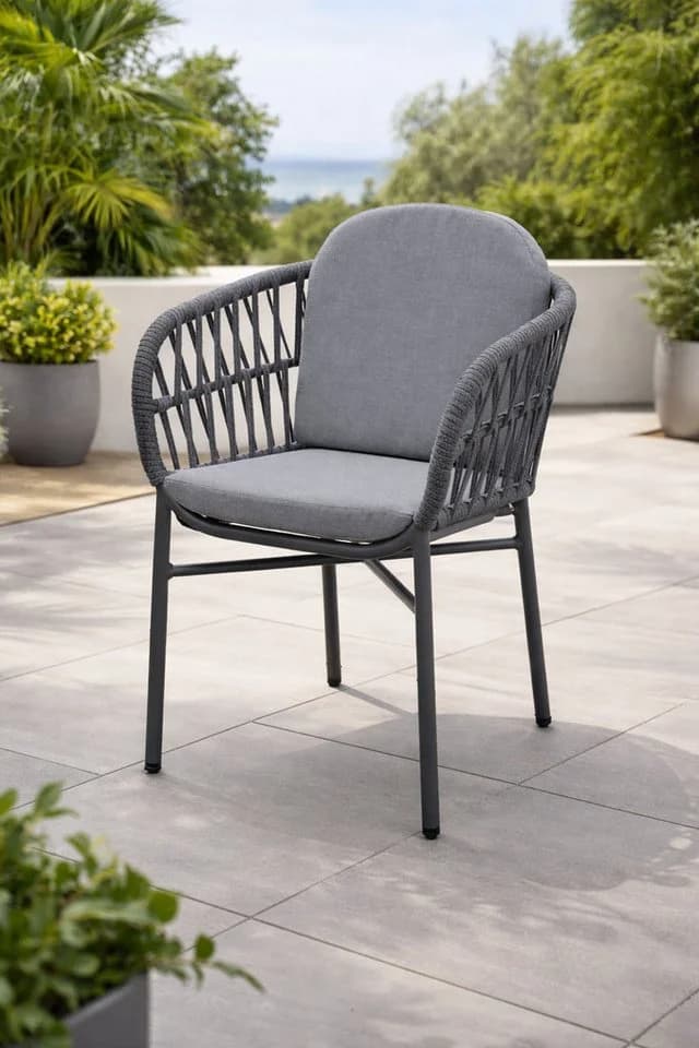 Destiny Gartensessel COMO 2er Set stapelbar anthrazit grau - Bild 5