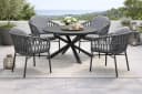 Destiny Garten-Essgruppe COMO ARONA 4 Sitze + Tisch Ø120/170 cm Bild 1