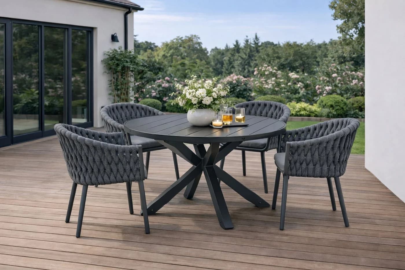 Destiny Garten-Essgruppe MOLINO ARONA Grau 4-Sitzer mit ausziehbarem Tisch - Bild 2