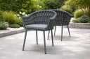 Destiny Garten-Essgruppe MOLINO GARDA 4 Sessel Ausziehtisch Anthrazit Bild 4