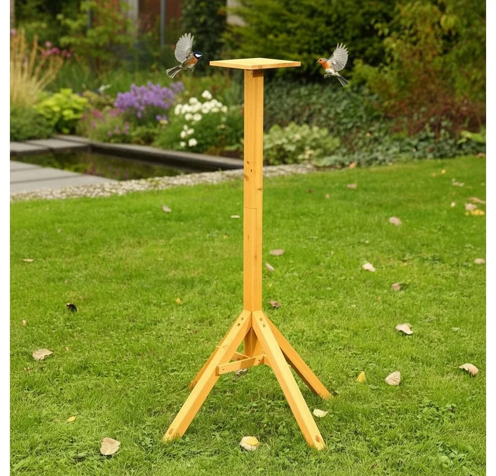 Mucola Vogelhausständer aus Holz, Universell einsetzbar, Braun - Bild 2
