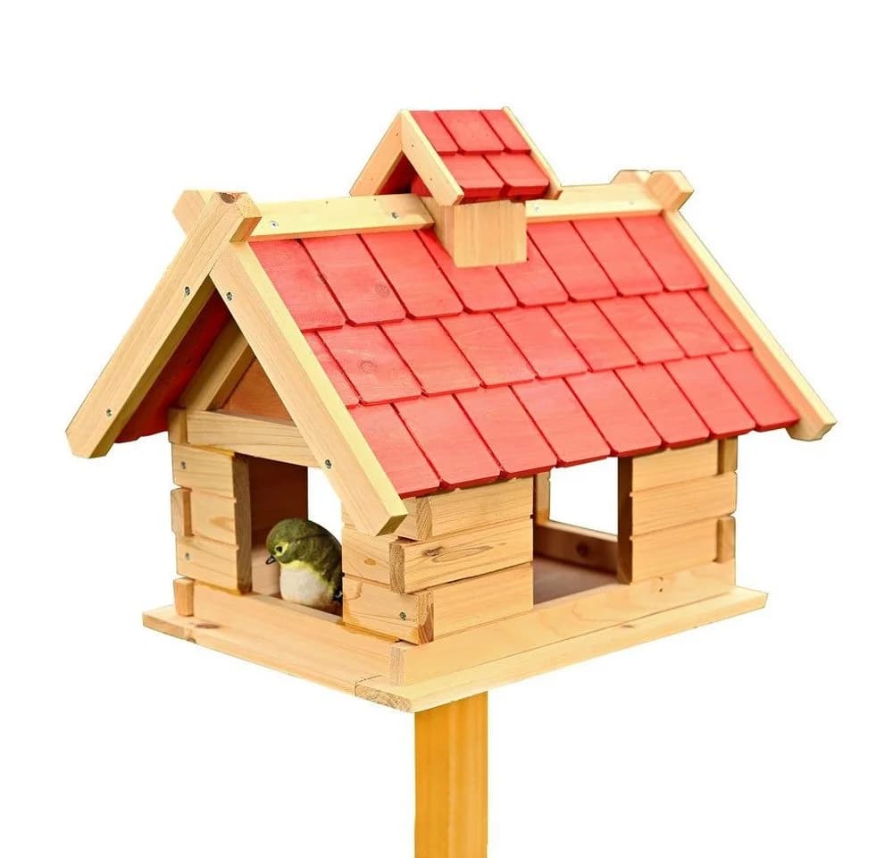 Mucola Vogelhaus XXL Holz mit Nistkasten und Futterspender - Bild 5