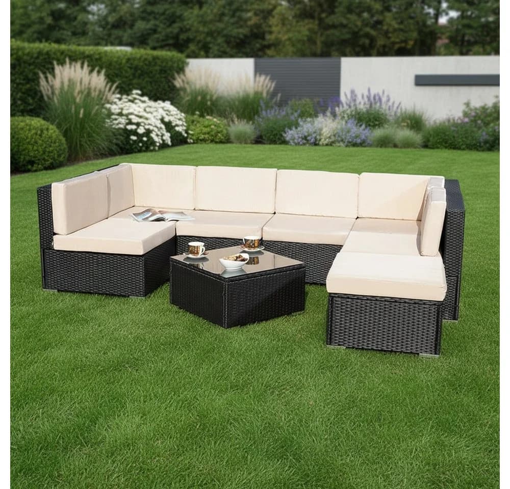 Mucola Gartenlounge-Set Polyrattan Outdoor Lounge - Bild 2