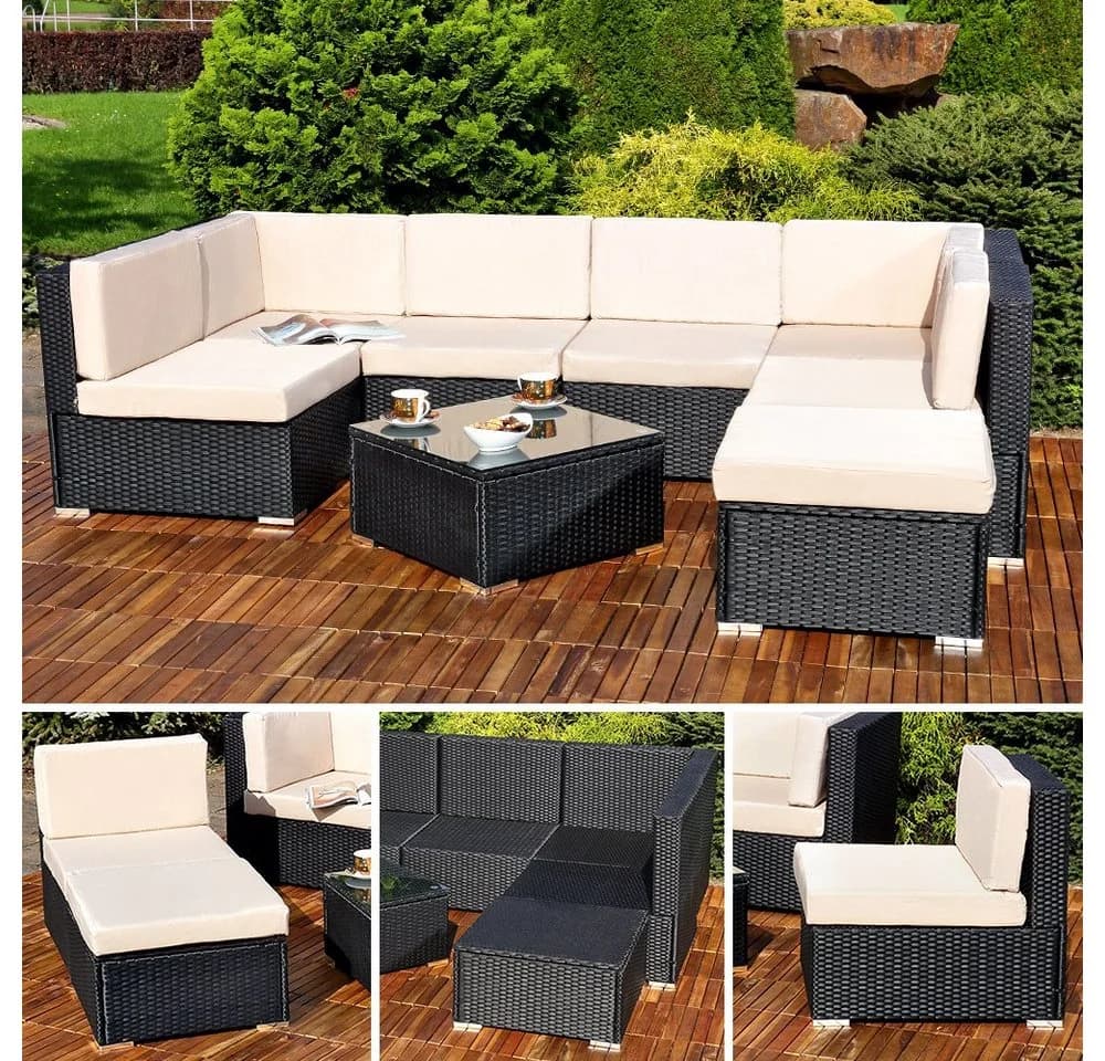 Mucola Gartenlounge-Set Polyrattan Outdoor Lounge - Bild 3
