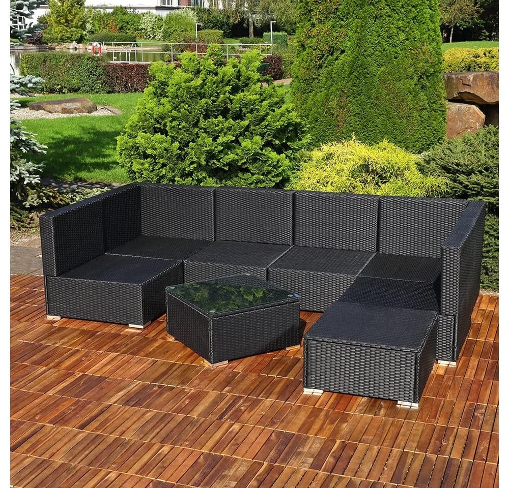 Mucola Gartenlounge-Set Polyrattan Outdoor Lounge - Bild 4