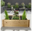 Mucola Hochbeet Fichtenholz 140x140x36 cm mit Schutzfolie Bild 2