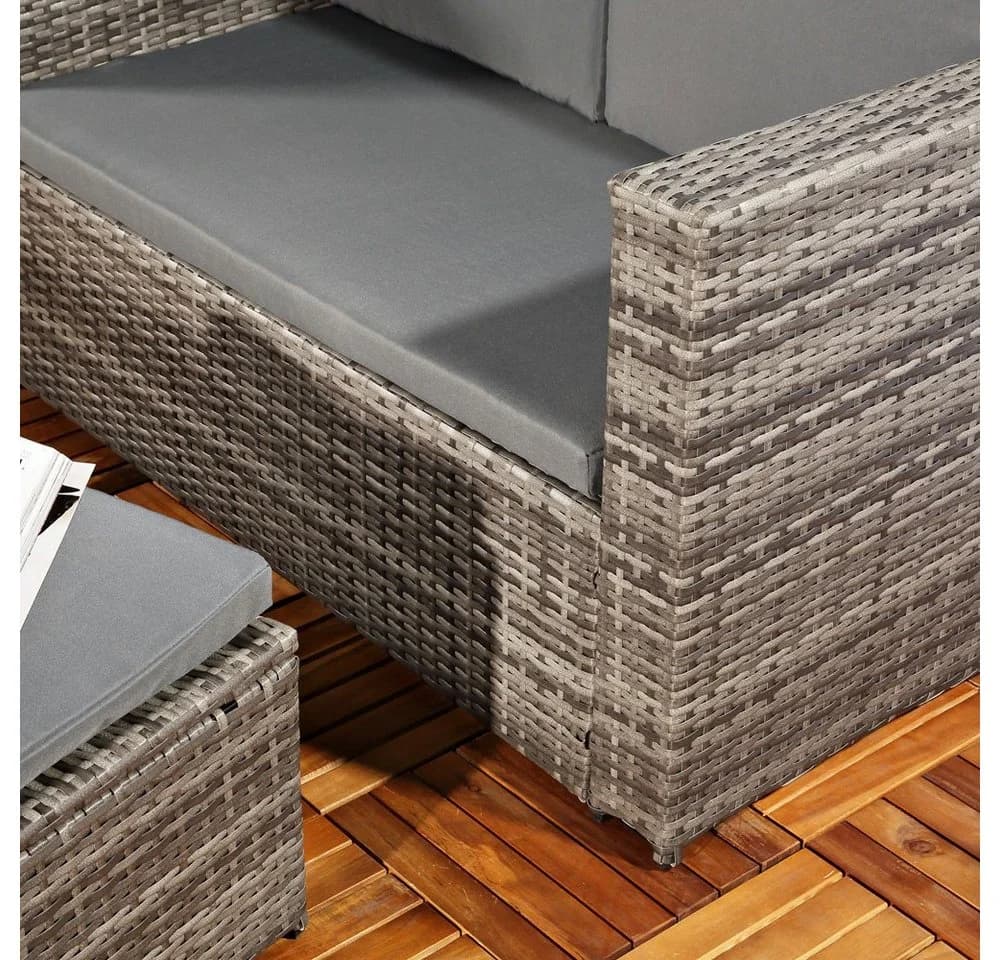 Mucola Gartenlounge-Set Polyrattan Gartensofa Lounge Sofa Gartenmöbel - Bild 5