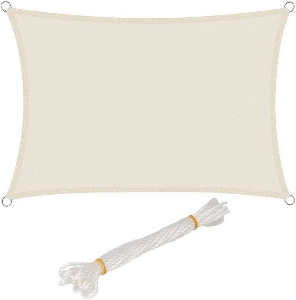 Woltu Sonnensegel Polyester Windschutz creme - Bild 2