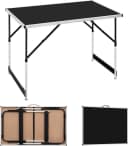 Woltu Klapptisch höhenverstellbar Aluminium Schwarz Bild 2