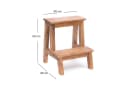 DESIGN DELIGHTS Pflanzenhocker Ficus Altholz 2 Stufen Braunes Regal Bild 1