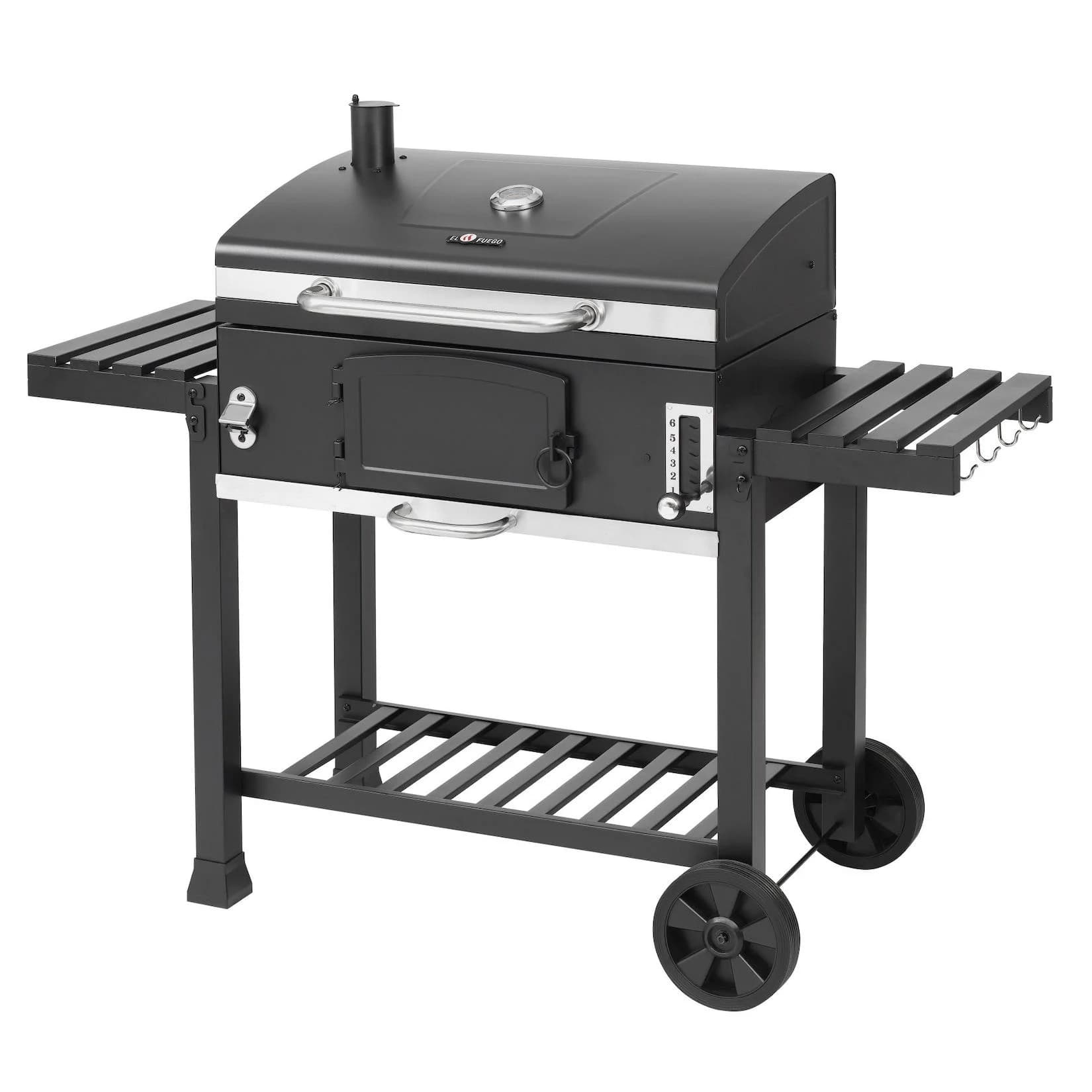 Smoker EL FUEGO Ontario XXL Holzkohlegrill Schwarz