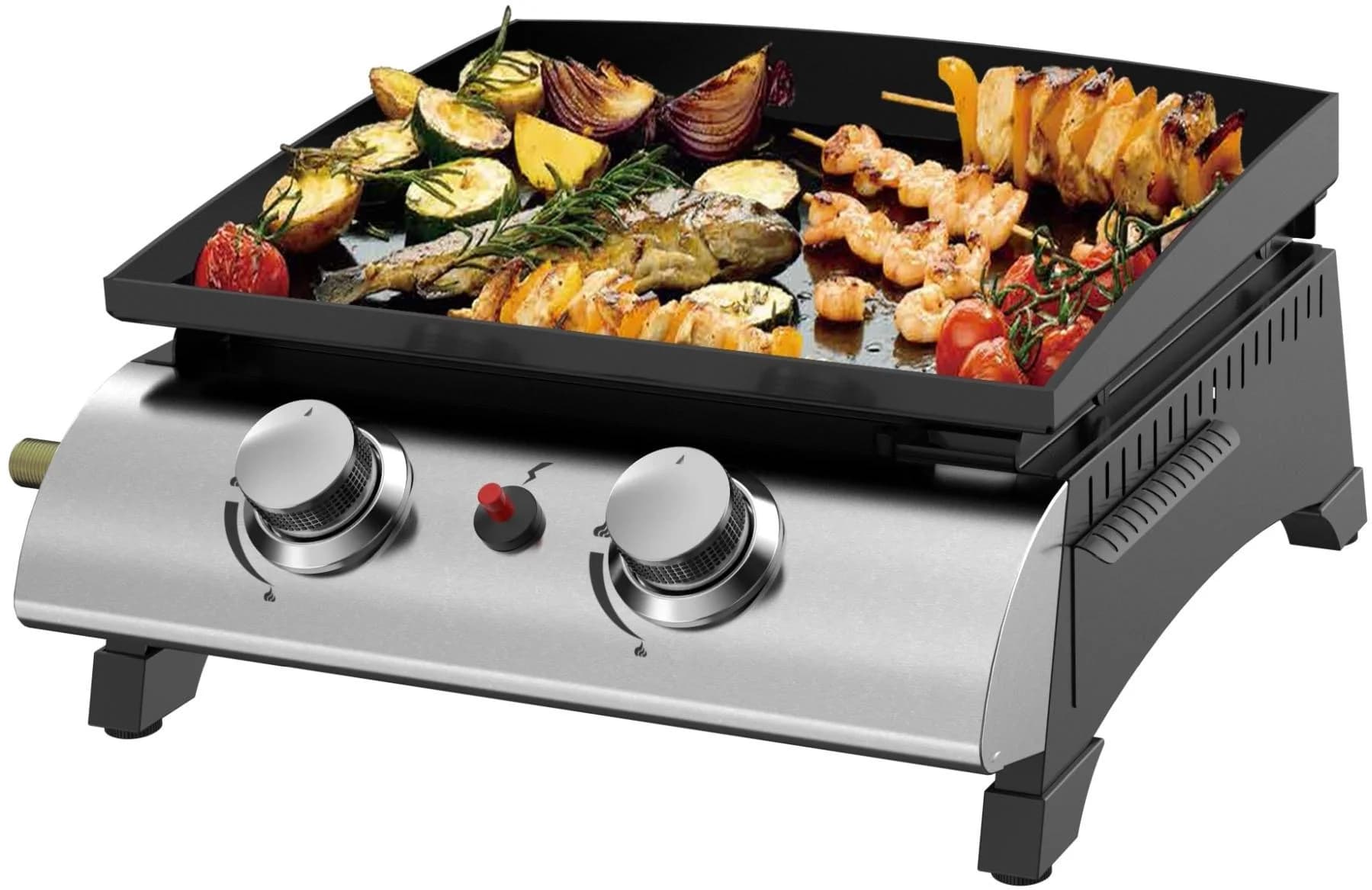 EL FUEGO Gasgrill Planchagrill Austin II Schwarz mit Gusseisenplatte - Bild 2