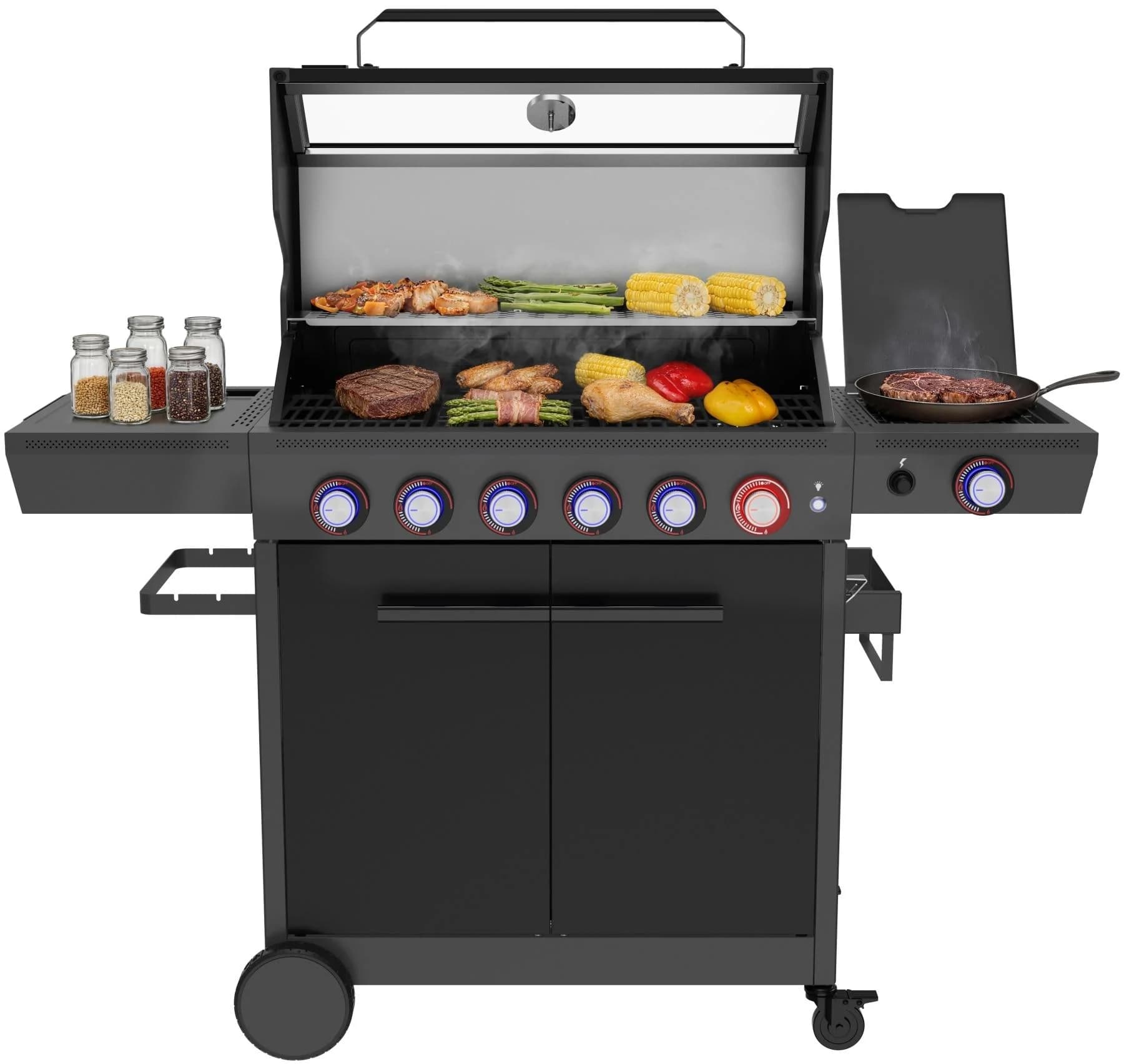 El Fuego Gasgrill Key West 7 Brenner Turbozone Edelstahl Gusseisen - Bild 2