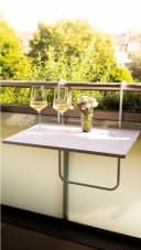 BURI Gartentisch Balkon Klapptisch Weiß Bild 2
