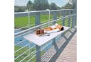 BURI Gartentisch Balkon Klapptisch Weiß Bild 3
