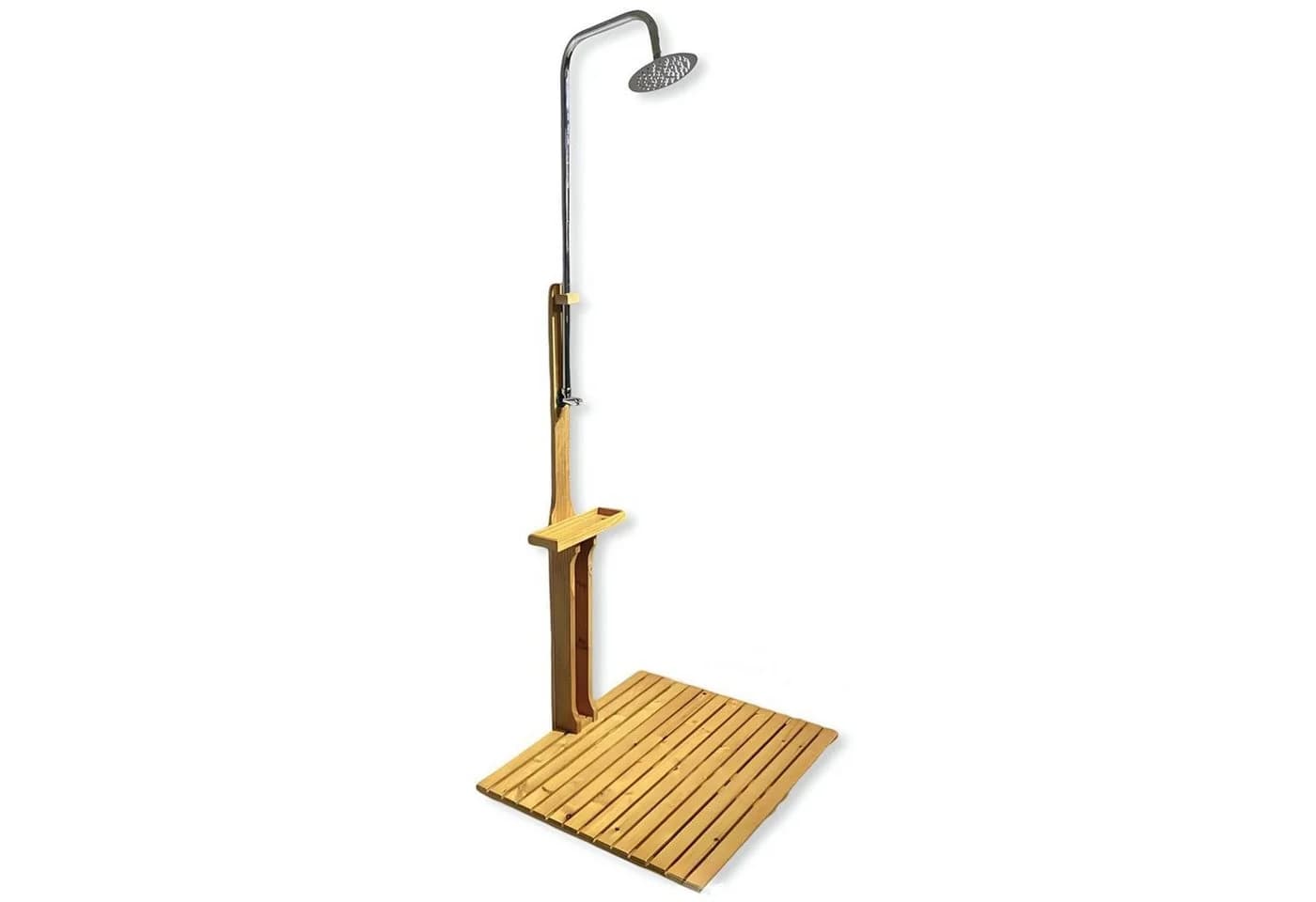 BURI Gartendusche Kiefernholz mit Eisen verzinkt Dusche Garten - Bild 2