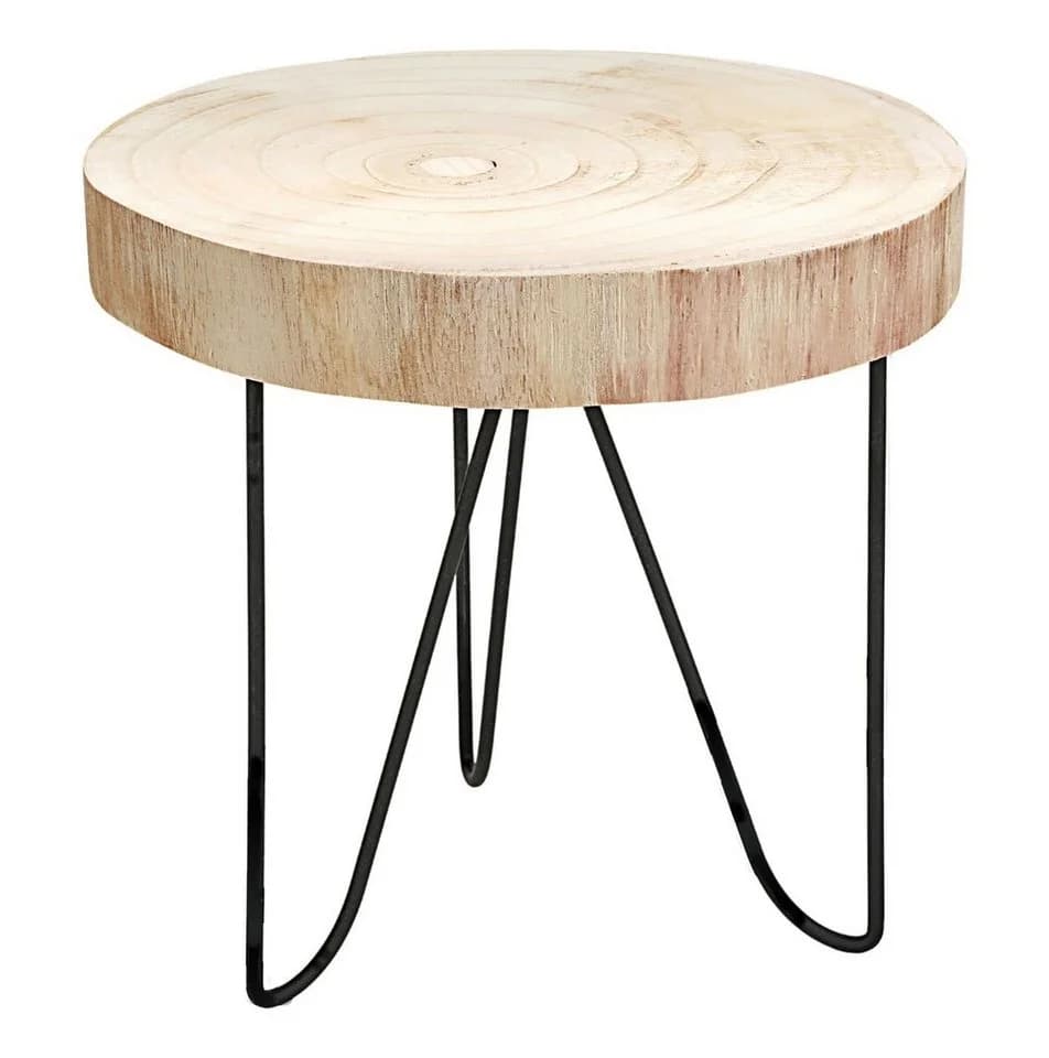 BURI Gartentisch Dekotisch 29,5x29cm Beistelltisch Pflanzenhocker Holztisch - Bild 2