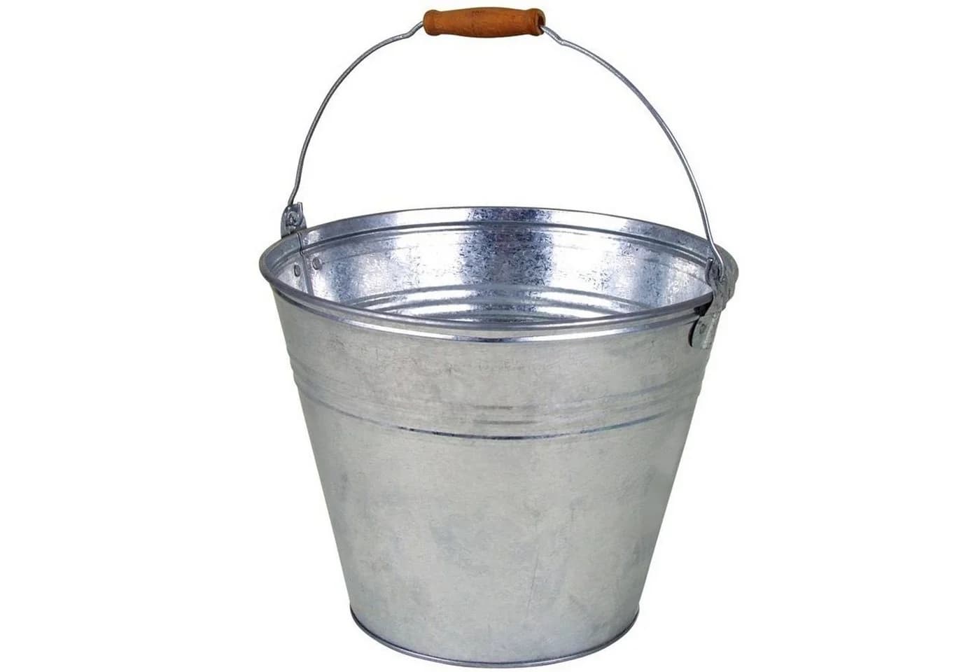 BURI Zinkeimer 10L mit Holzgriff - Nostalgischer Pflanzkübel