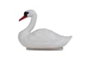 BURI Teichfigur Schwan Weiß Kunststoff Teichdeko Gartenfigur Bild 1