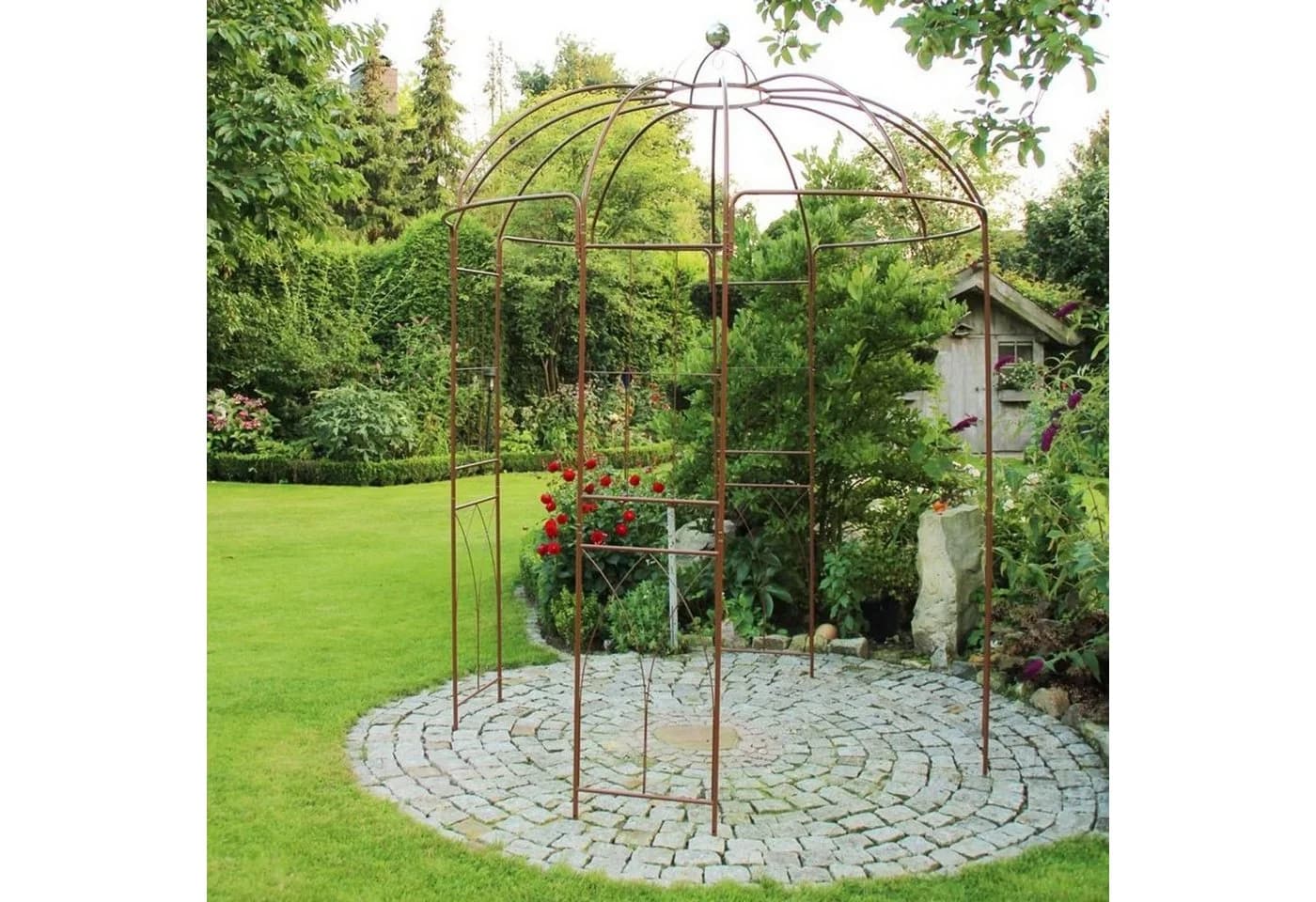 BURI Rosenpavillon Metall 270cm Rankhilfe Rankgitter Garten