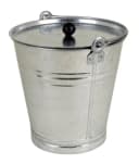 BURI Zinkeimer 12L mit Deckel & Griff - Nostalgischer Blumentopf Bild 1