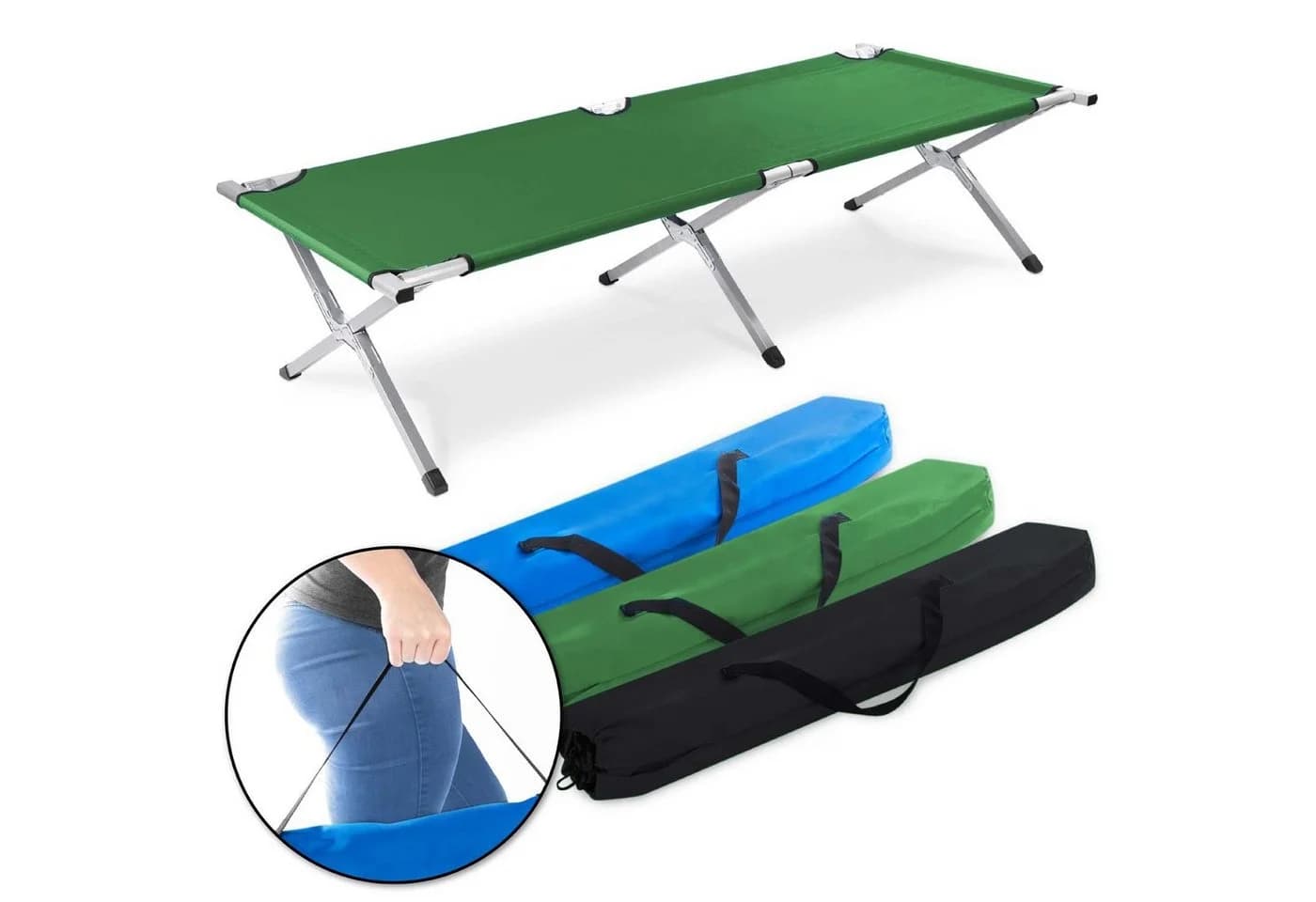 Goods+Gadgets Aluminium-Feldbett Cordura-Nylon