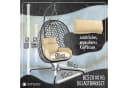 Goods+Gadgets Hängestuhl Polyrattan Grau mit Kissen & Gestell Bild 5