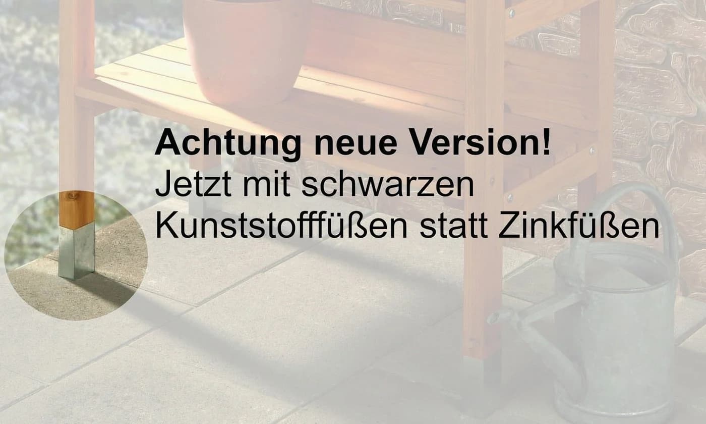 metra-direkt Pflanztisch mit Zinkplatte und Kiefernholz