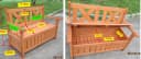 metra-direkt Truhenbank mit Stauraum aus Kiefernholz, Gartenbank Bild 3