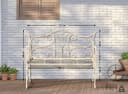 CLP Gartenbank 2-Sitzer Tara Eisenbank Antik-Creme Bild 1