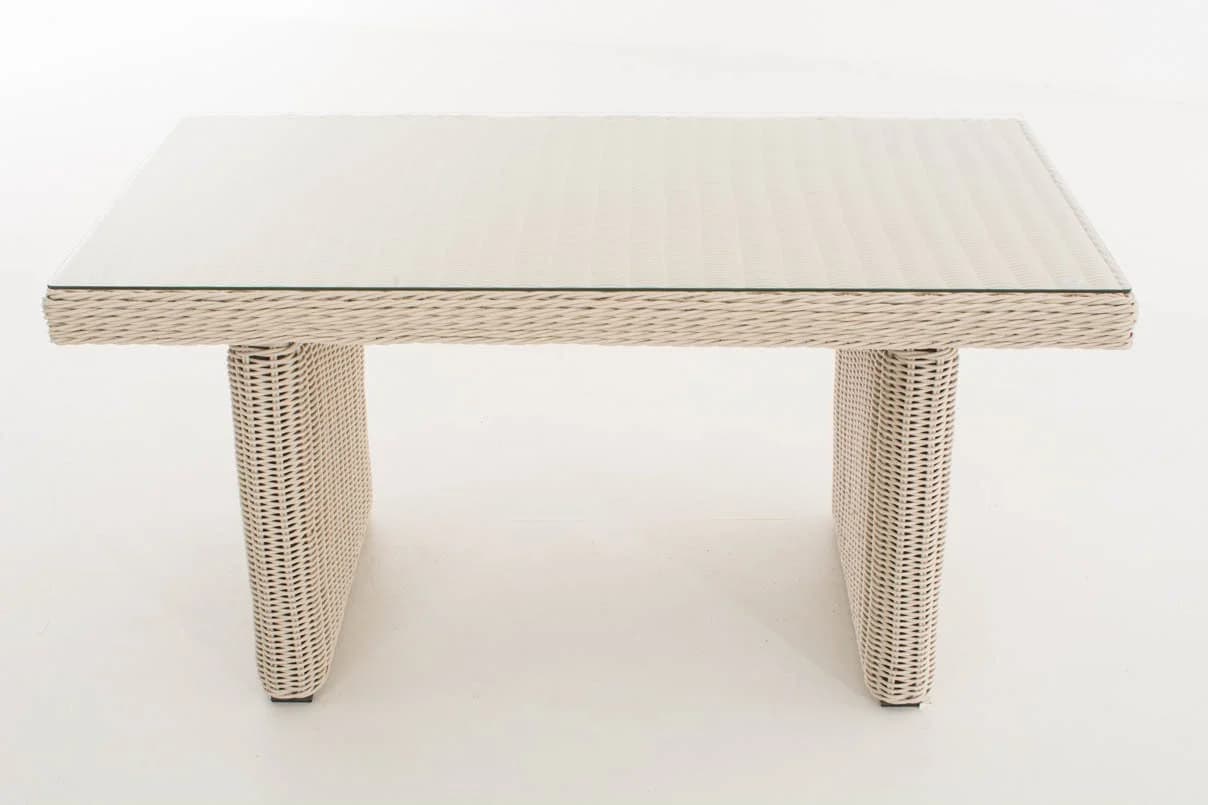 CLP Gartentisch Fisolo Polyrattan Glasplatte 5mm - Bild 4