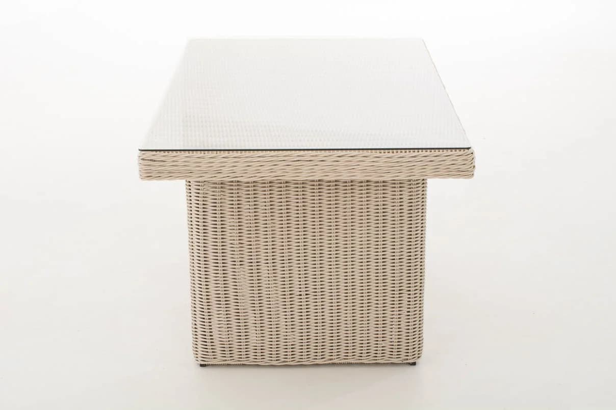 CLP Gartentisch Fisolo Polyrattan Glasplatte 5mm - Bild 5
